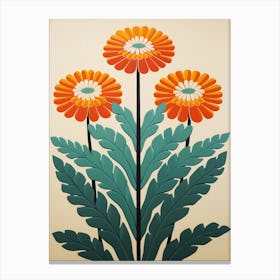 Flower Motif Painting Chrysanthemum 2 Canvas Print