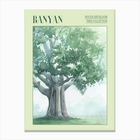 Banyan Tree Atmospheric Watercolour Painting 3 Poster Canvas Print