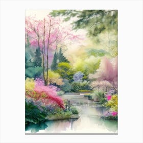 Atlanta Botanical Garden, 1, Usa Pastel Watercolour Canvas Print