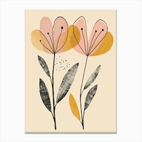 Miami Beach Flower Market Boho Minimalist Style Canvas Print