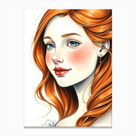 Red Haired Girl 1 Canvas Print