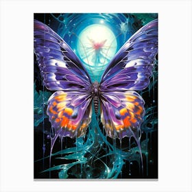 Butterfly In The Moonlight Canvas Print