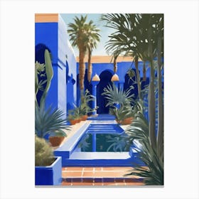 Blue House, Morocco Canvas Print