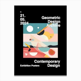 Geometric Design Archive Poster 22 Canvas Print