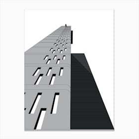 Balfron Tower, Black and White Canvas Print