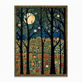 William Morris Moonlight In The Woods 52 Canvas Print