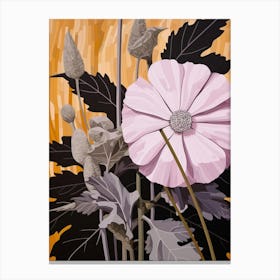 Flower Illustration Lilac 3 Canvas Print