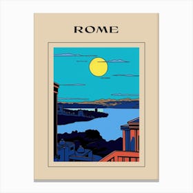 Minimal Design Style Of Rome, Italy 1 Poster Canvas Print