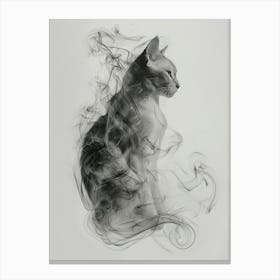 Smoke Cat 1 Canvas Print