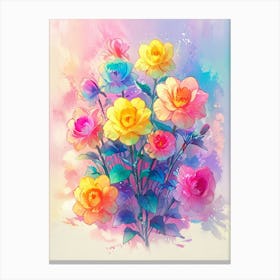 Watercolor Roses 1 Canvas Print