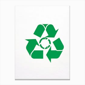 Environment Centric Illustration Depicting An Iconic Abstract Triangular Recycling Symbol Intertwin (3) Canvas Print