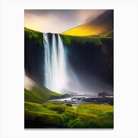 Skógafoss Waterfall, Iceland Nat Viga Style (2) Canvas Print