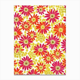Osteospermum Floral Print Warm Tones 1 Flower Canvas Print