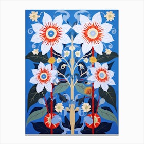 Flower Motif Painting Passionflower 3 Canvas Print