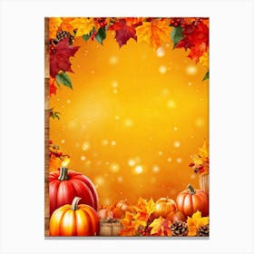 Autumn Sale Banner Vibrant Oranges Deep Reds And Warm Golds Spotlight Festive Design Leaves Gent (2) Canvas Print