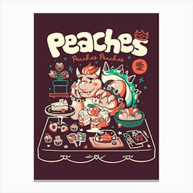 Peaches - Retro Game Geek Gift Canvas Print