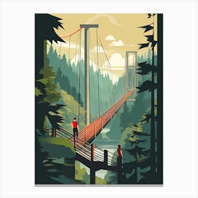 Capilano Suspension Bridge Park, Canada, Colourful 1 Canvas Print