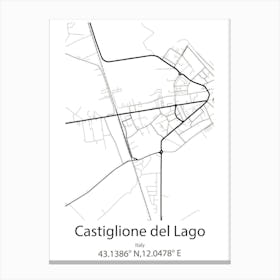 Castiglione Del Lago,Italy Minimalist Map Canvas Print