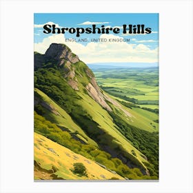 Shropshire Hills England United Kingdom Mountain Travel Art Canvas Print