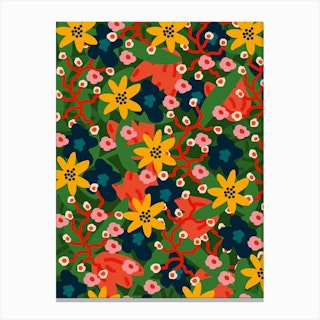 Jungle Floral Canvas Print
