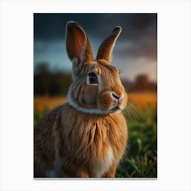 Rabbit At Sunset Canvas Print