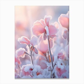 Frosty Botanical Sweet Pea 1 Canvas Print