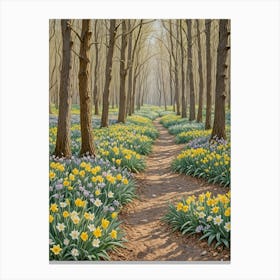 Daffodil Path Canvas Print