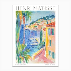 Matisse Style Painting Print Coastal Eclectic Maximalist Trendy Decor Matisse Gift Idea Canvas Print