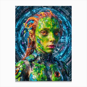 Cyborg Girl 1 Canvas Print