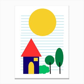 House And Trees bauhaus Canvas Print