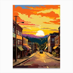 Port Townsend Retro Pop Art 15 Canvas Print