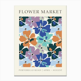 Flower Market Print 5 Portobello Canvas Print