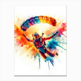 Parachute in watercolor Canvas Print