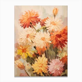 Fall Flower Painting Chrysanthemum 3 Canvas Print