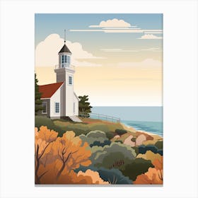 Cape Cod Massachusetts, Usa, Graphic Illustration 3 Canvas Print