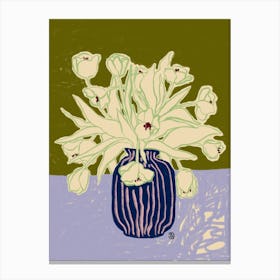 Green Tulips Canvas Print