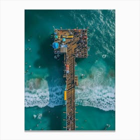 Aerial View Of A Pier Canvas Print