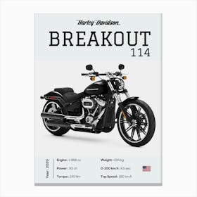 Harley Davidson Breakout 114 Canvas Print