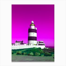 Pink Sky Lighthouse Canvas Print