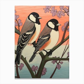Art Nouveau Birds Poster Lapwing 2 Canvas Print