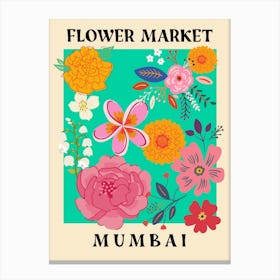 Flower Market Mumbai Canvas Print