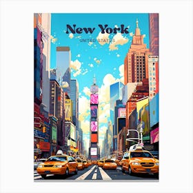 New York United States Times Square Travel Art Canvas Print