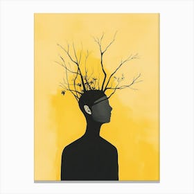 Tree In The Head Canvas Print