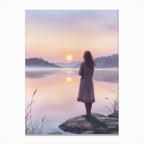 Girl At The Lake Toile