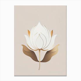 Early Lotus Retro Minimal 1 Canvas Print