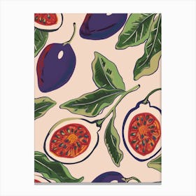 Passion Fruit Pattern Illustration 1 Canvas Print