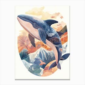 Whale In The Ocean Canvas Print