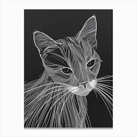 Colorpoint Shorthair Cat Minimalist Illustration 3 Canvas Print