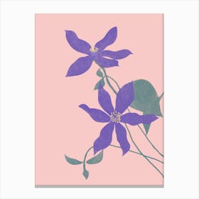 Abstract Purple Flower Canvas Print