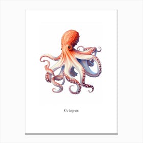 Octopus Kids Animal Poster Canvas Print